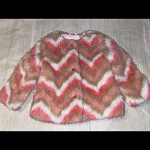 Girls size 18/24 month Chevron Janie and Jack coat